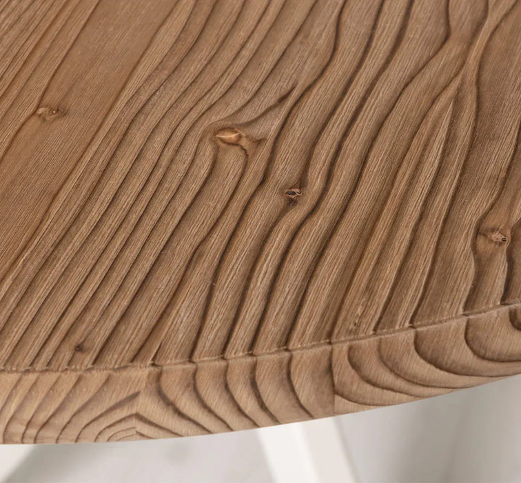 Ausziehbarer Esstisch aus Massivholz | runder Holztisch