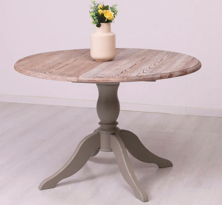 Ausziehbarer Esstisch aus Massivholz | runder Holztisch