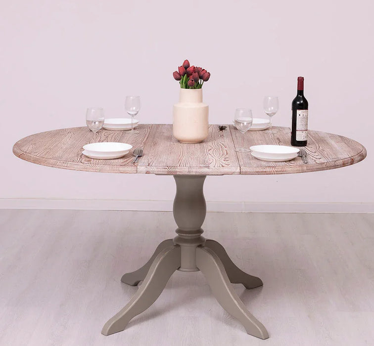 Ausziehbarer Esstisch aus Massivholz | runder Holztisch