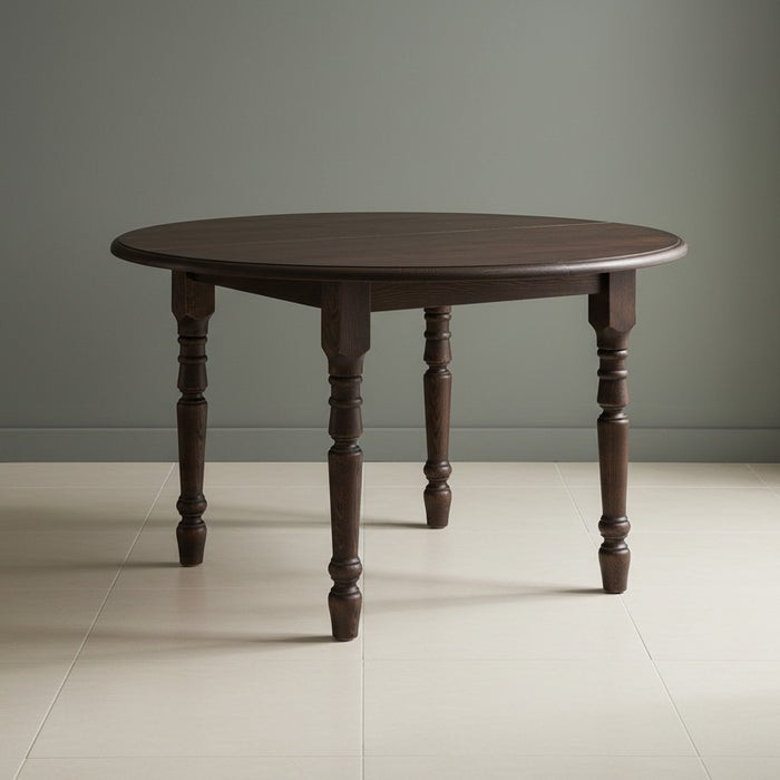 Ausziehbarer Küchentisch aus Massivholz rund