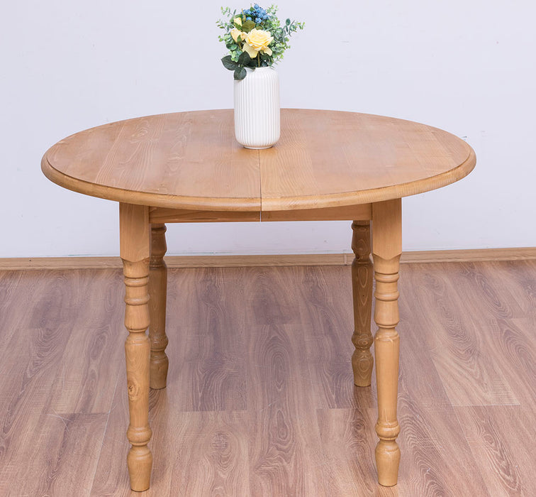 Ausziehbarer Küchentisch aus Massivholz rund