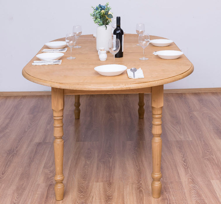 Ausziehbarer Küchentisch aus Massivholz rund