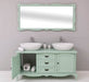 Badezimmer-Set aus Massivholz | Geschwungener Spiegel und Waschtisch - 