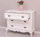 Vintage Sideboard aus Massivholz mit 3 Schubladen | Kommode mit geschwungenen Füßen - Vintage Rosa