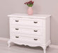 Vintage Sideboard aus Massivholz mit 3 Schubladen | Kommode mit geschwungenen Füßen - Vintage Rosa