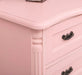 Vintage Sideboard aus Massivholz mit 3 Schubladen | Kommode mit geschwungenen Füßen - Vintage Rosa
