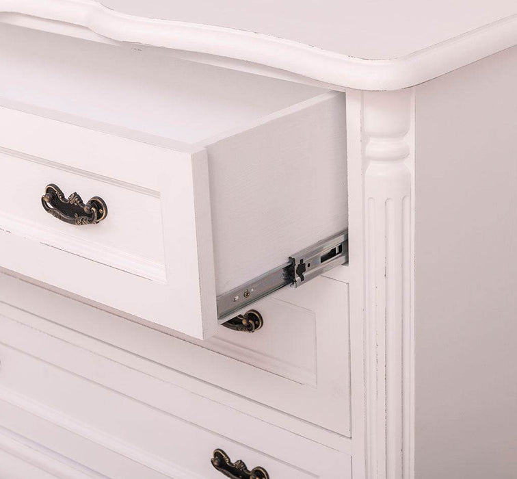 Vintage Sideboard aus Massivholz mit 3 Schubladen | Kommode mit geschwungenen Füßen - Vintage Rosa