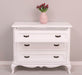 Vintage Sideboard aus Massivholz mit 3 Schubladen | Kommode mit geschwungenen Füßen - Vintage Rosa