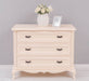 Sideboard aus Massivholz mit 3 Schubladen | Barock Kommode mit geschwungenen Füßen - 