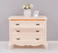 Sideboard aus Massivholz mit 3 Schubladen | Barock Kommode mit geschwungenen Füßen - 
