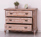 Barock Sideboard aus Massivholz mit 3 Schubladen | Kommode mit geschwungenen Füßen - 