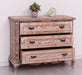 Barock Sideboard aus Massivholz mit 3 Schubladen | Kommode mit geschwungenen Füßen - 
