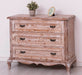 Barock Sideboard aus Massivholz mit 3 Schubladen | Kommode mit geschwungenen Füßen - 