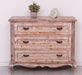 Barock Sideboard aus Massivholz mit 3 Schubladen | Kommode mit geschwungenen Füßen - 