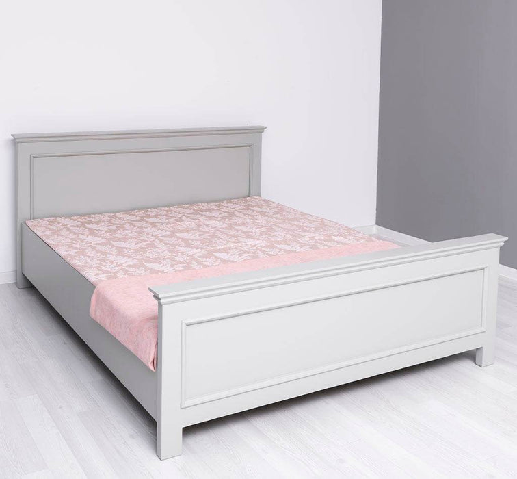Bett aus Massivholz im Landhausstil mit Schubladen - Kastanie / 90x200