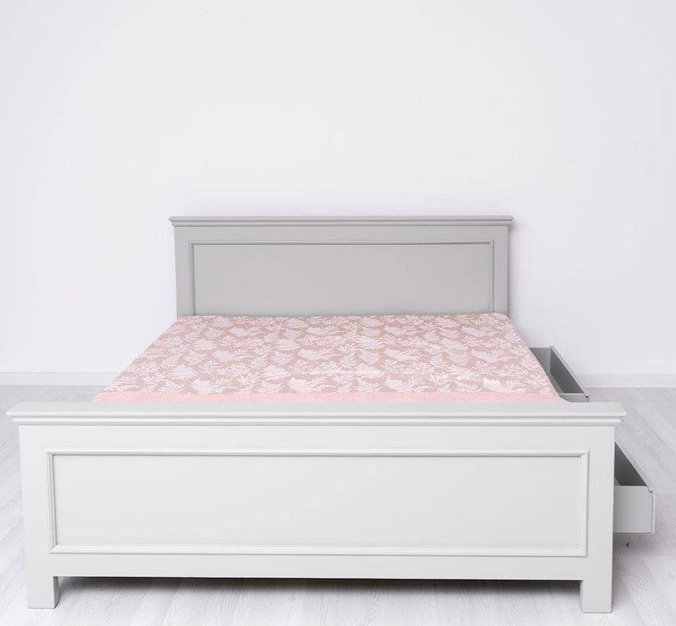 Bett aus Massivholz im Landhausstil mit Schubladen - Kastanie / 90x200