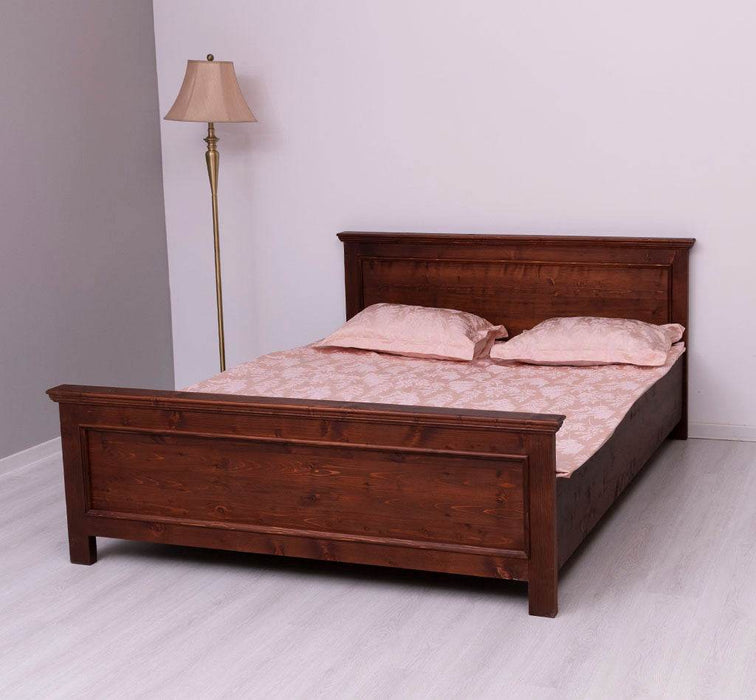 Bett aus Massivholz im Landhausstil mit Schubladen - Kastanie / 90x200