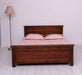 Bett aus Massivholz im Landhausstil mit Schubladen - Kastanie / 90x200