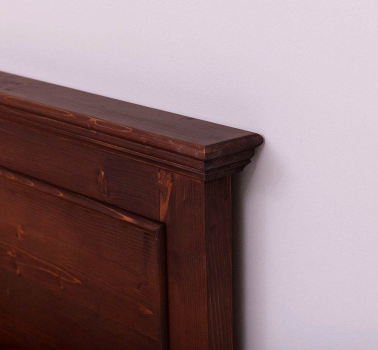 Bett aus Massivholz im Landhausstil mit Schubladen - Kastanie / 90x200