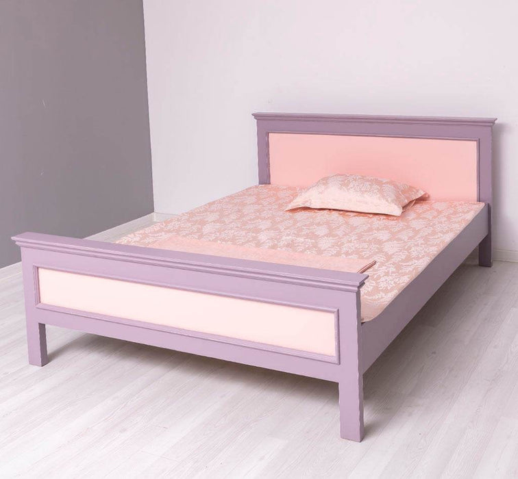 Bett aus Massivholz im Landhausstil ohne Schubladen - Gebeizt / 90x200