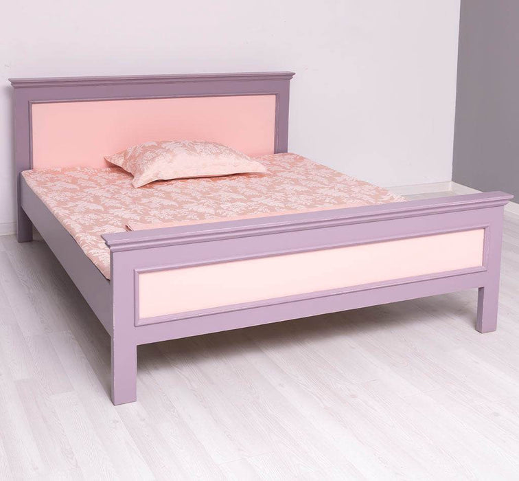 Bett aus Massivholz im Landhausstil ohne Schubladen - Gebeizt / 90x200