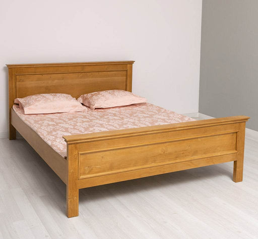 Bett aus Massivholz im Landhausstil ohne Schubladen - Gebeizt / 90x200