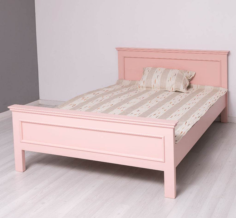 Bett aus Massivholz im Landhausstil ohne Schubladen - Gebeizt / 90x200