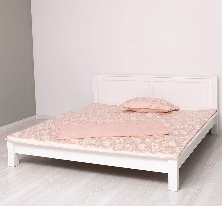 Schlichtes Bett aus Massivholz- in verschiedenen Größen - Weiß / 90 x 200