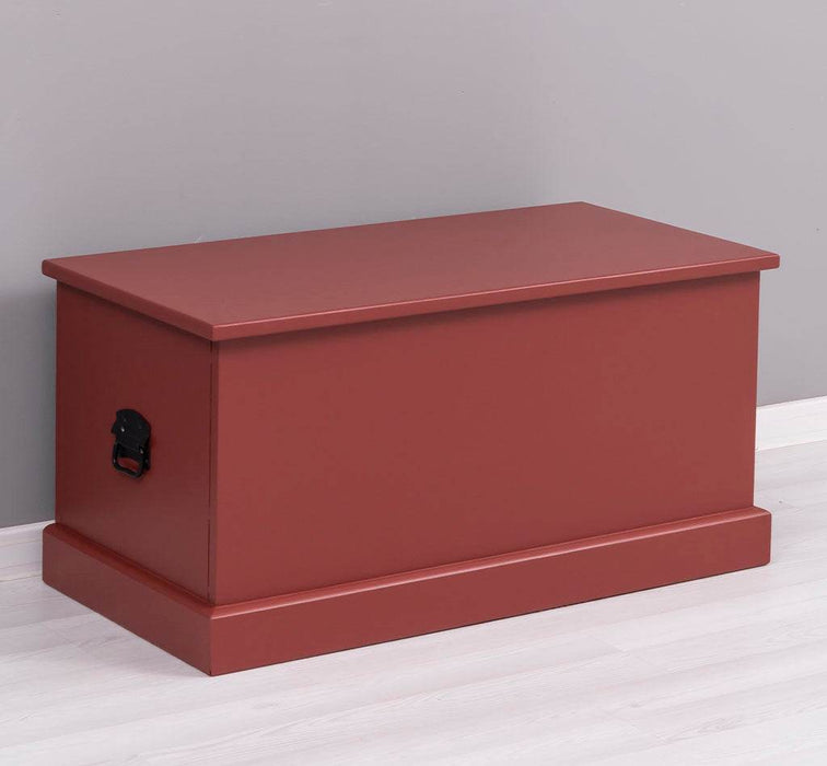 Bettkasten - Truhe aus Massivholz - Rot