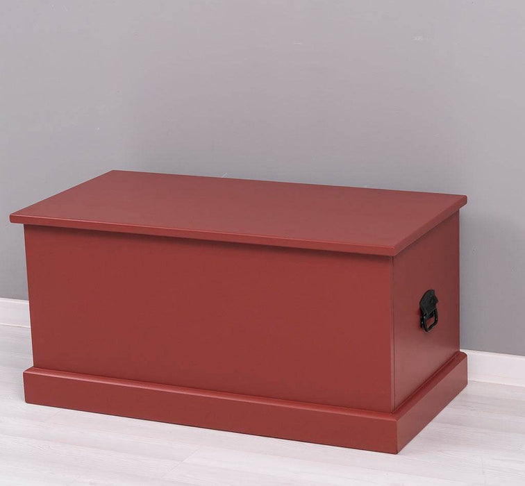 Bettkasten - Truhe aus Massivholz - Rot