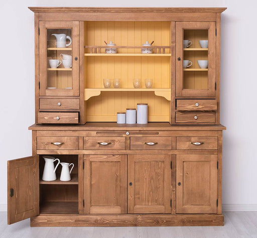 Breiter Buffetschrank aus Massivholz im Landhausstil -