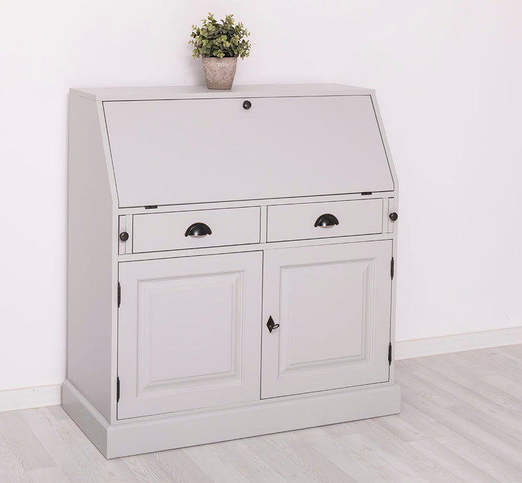 Breiter Sekretär aus Massivholz - klappbar