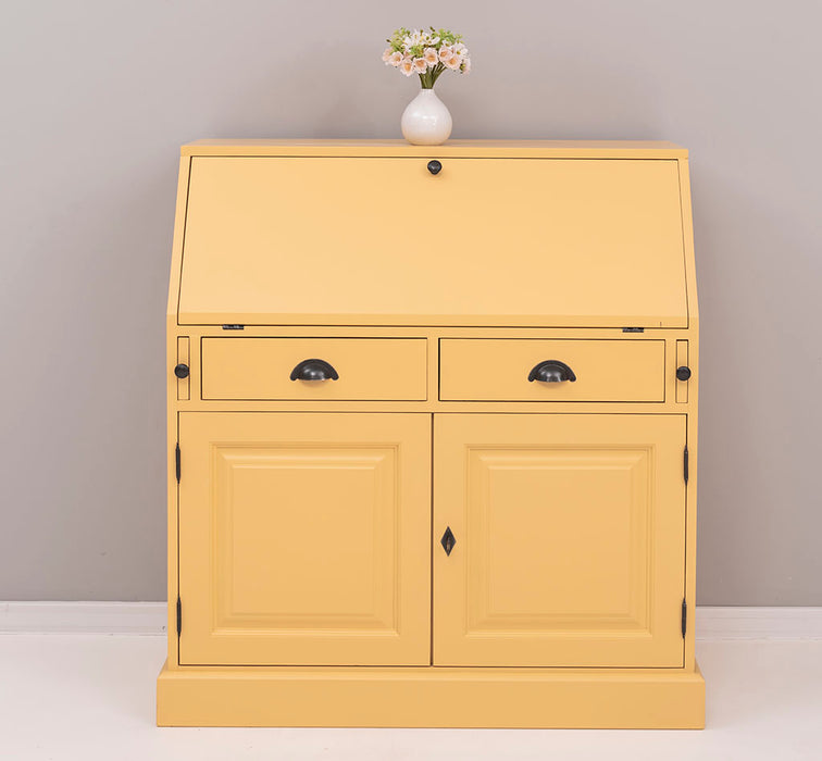 Breiter Sekretär aus Massivholz - klappbar