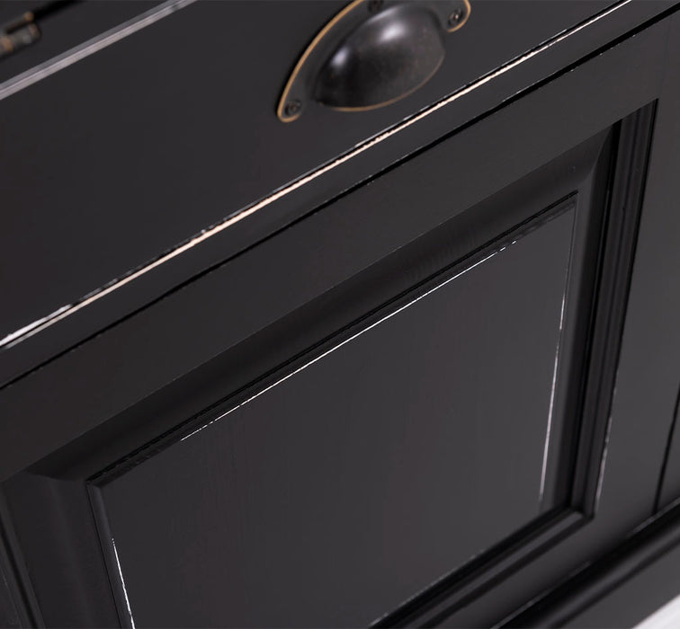 Breiter Sekretär aus Massivholz - klappbar