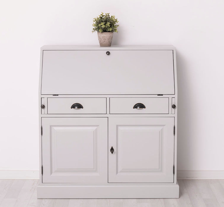 Breiter Sekretär aus Massivholz - klappbar