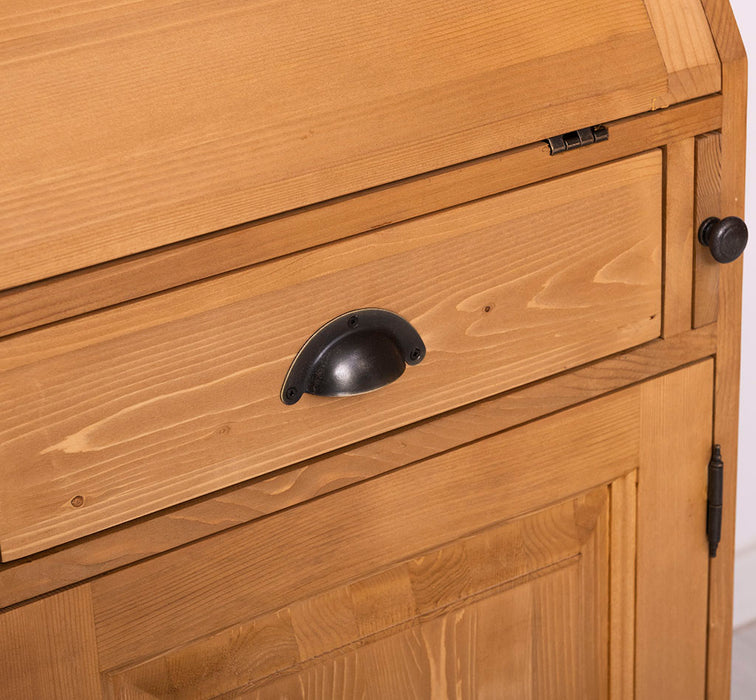 Breiter Sekretär aus Massivholz - klappbar