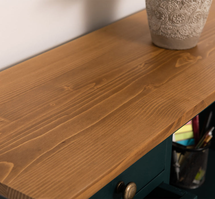 Breiter Sekretär aus Massivholz - klappbar