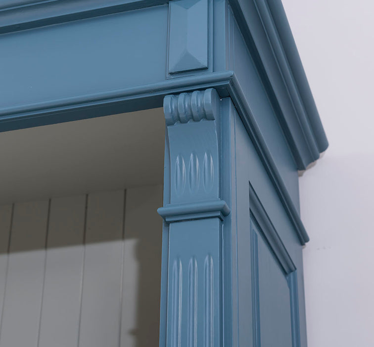 Bücherregal aus Massivholz | 2-teilige Bibliothek inklusive Leiter