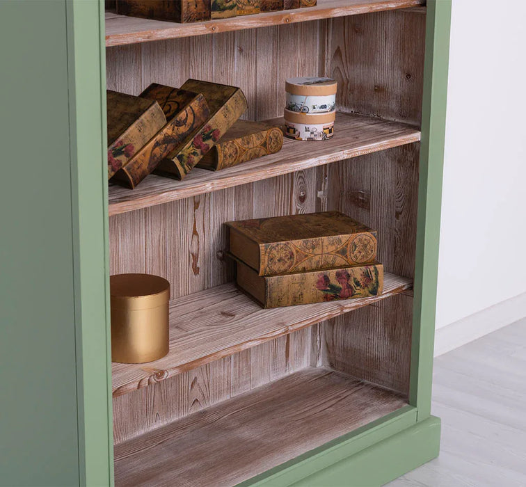 Bücherregal aus Massivholz in verschiedenen Farben