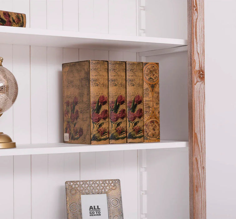 Bücherregal aus Massivholz in verschiedenen Farben