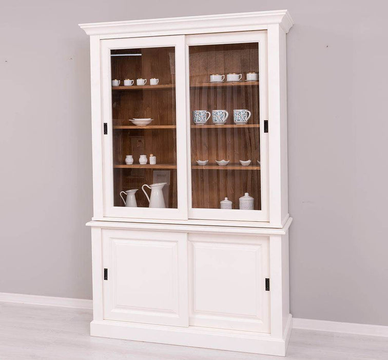 Buffetschrank mit Schiebetüren | Geschirrschrank | Vitrine | 2-teilig -