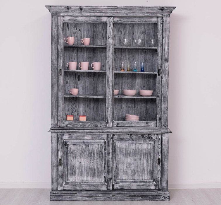 Buffetschrank mit Schiebetüren | Geschirrschrank | Vitrine | 2-teilig -