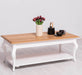Couchtisch aus Massivholz mit geschwungenen Beinen -