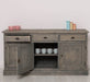 Dreitüriges Sideboard 175 aus Massivholz mit drei Schubladen -