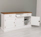 Dreitüriges Sideboard 175 aus Massivholz mit drei Schubladen -