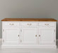 Dreitüriges Sideboard 175 aus Massivholz mit drei Schubladen -