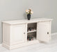 Dreitüriges Sideboard aus Massivholz mit Ornamenten