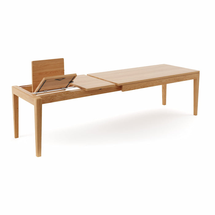 Ausziehbarer Esstisch aus massiver Eiche | Ausziehtisch Butterfly