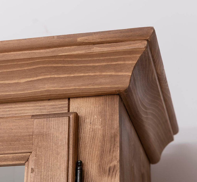 Esszimmerschrank aus Massivholz | Geschirrschrank | 2-teilig | 4 Elemente -