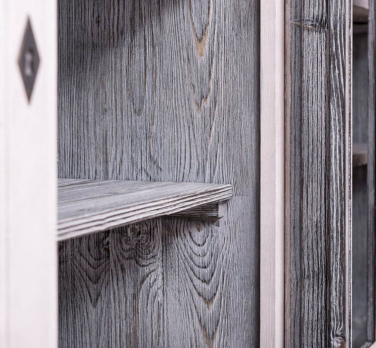 Esszimmerschrank aus Massivholz | Geschirrschrank | 2-teilig | 4 Elemente -